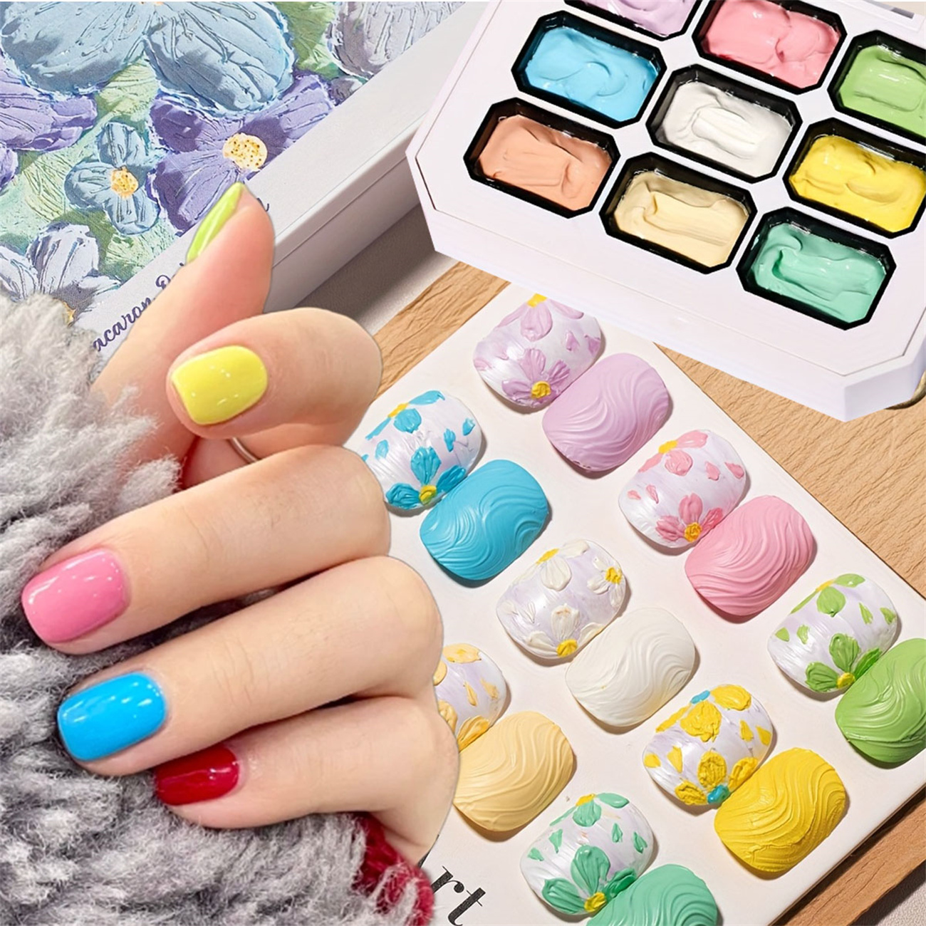 Photography Lighting Gel - 1pc 9-color Makaron solid nail polish