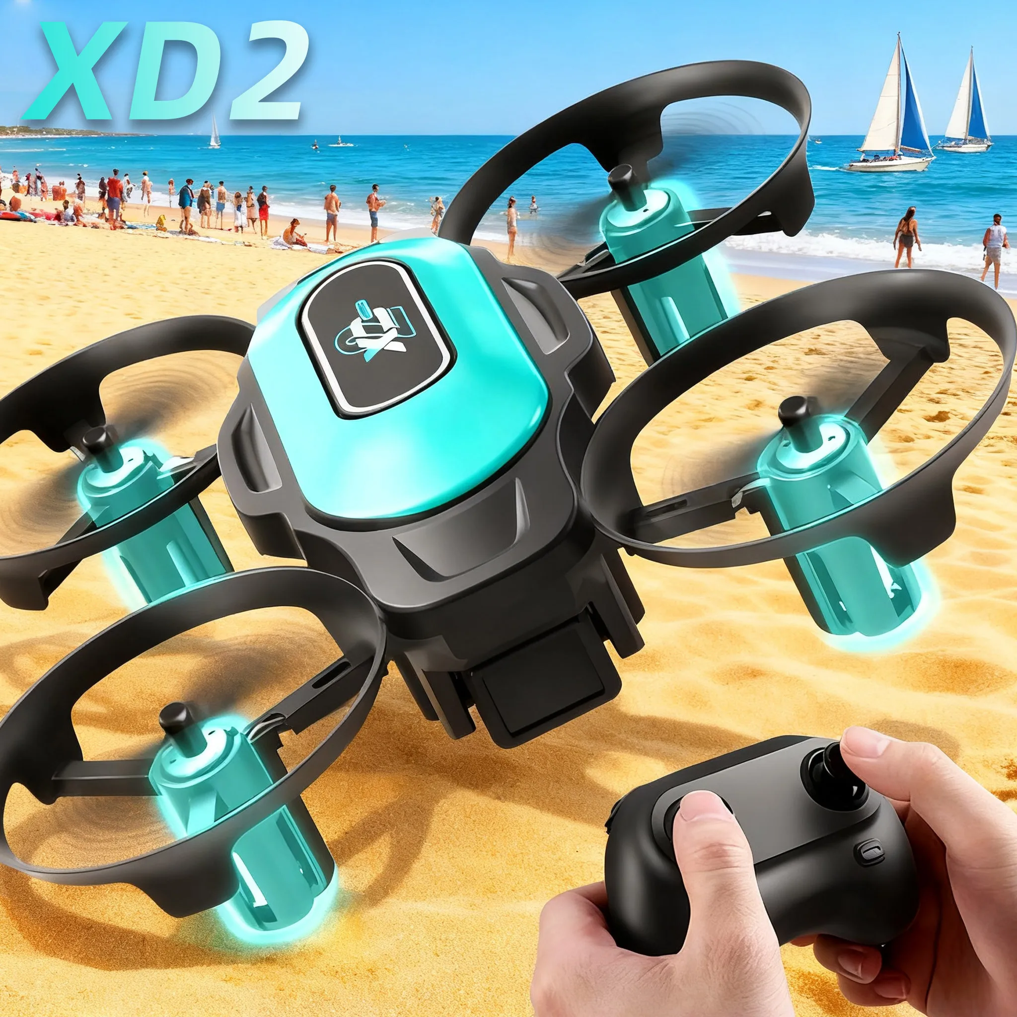 Photography Lighting Effects - XD2 Mini Drone, 360° Stunt Flips,