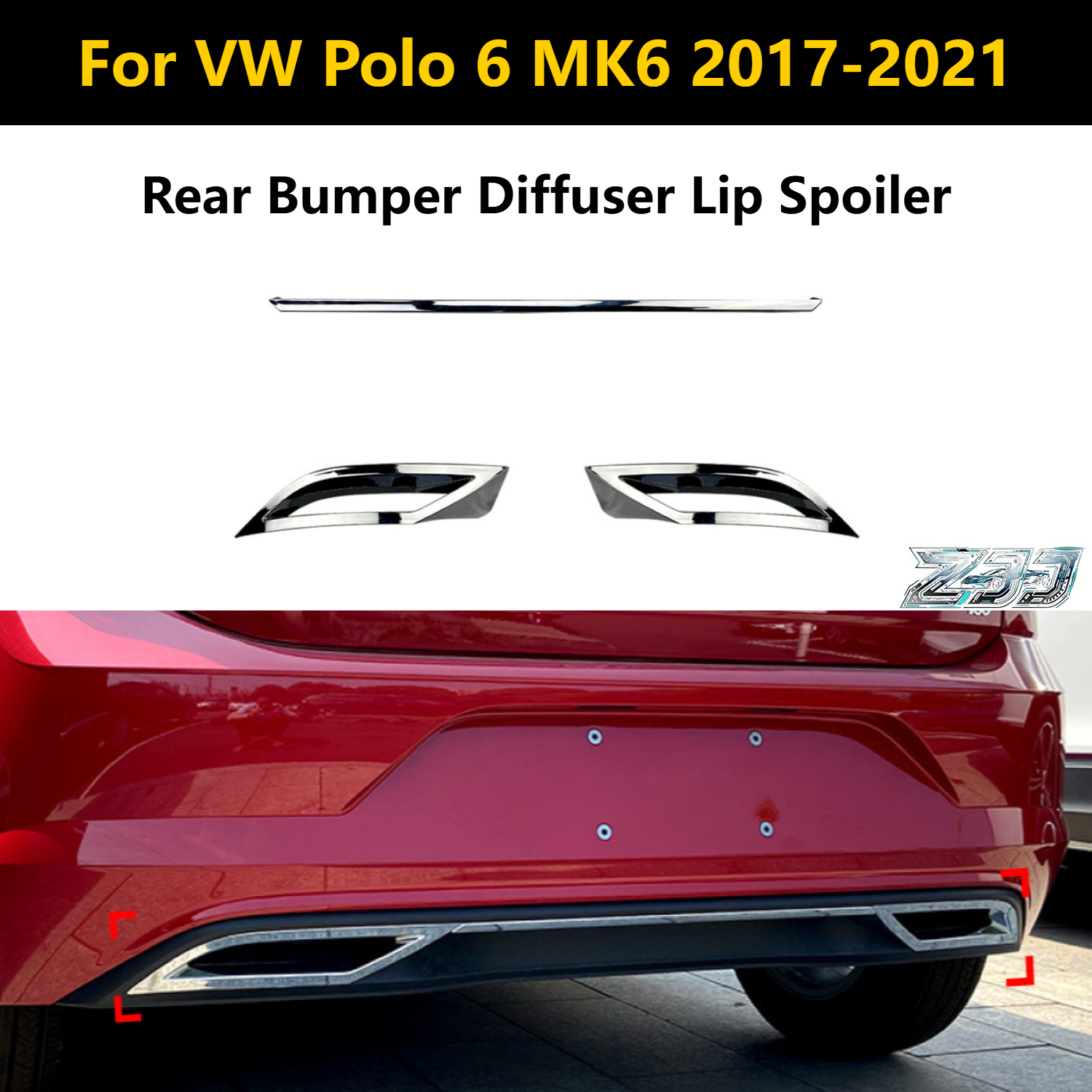 Diffusion Material Roll - 1 Set Rear Bumper Diffuser Lip