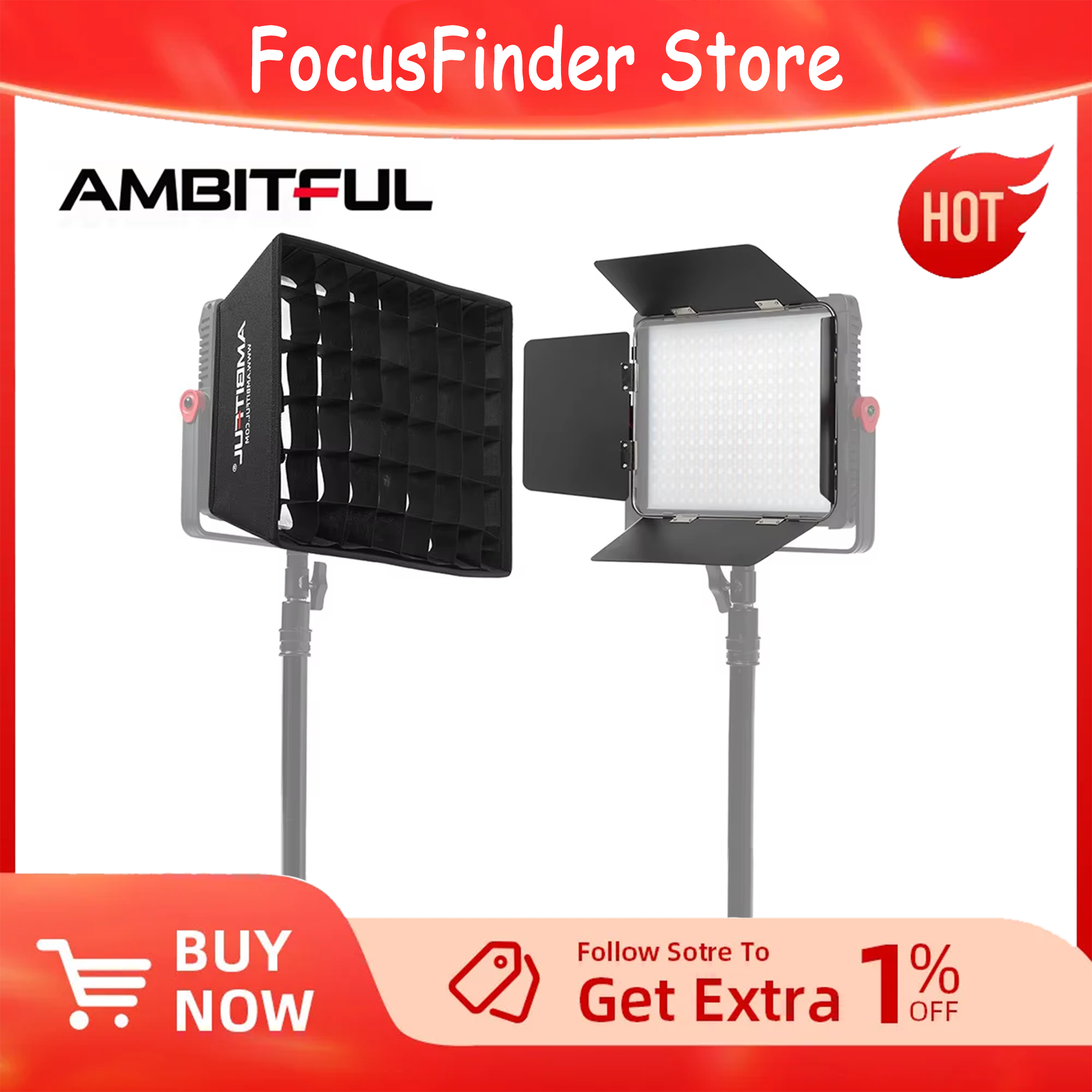 Video Light Panel Led - AMBITFUL P35R LED Video Panel Light