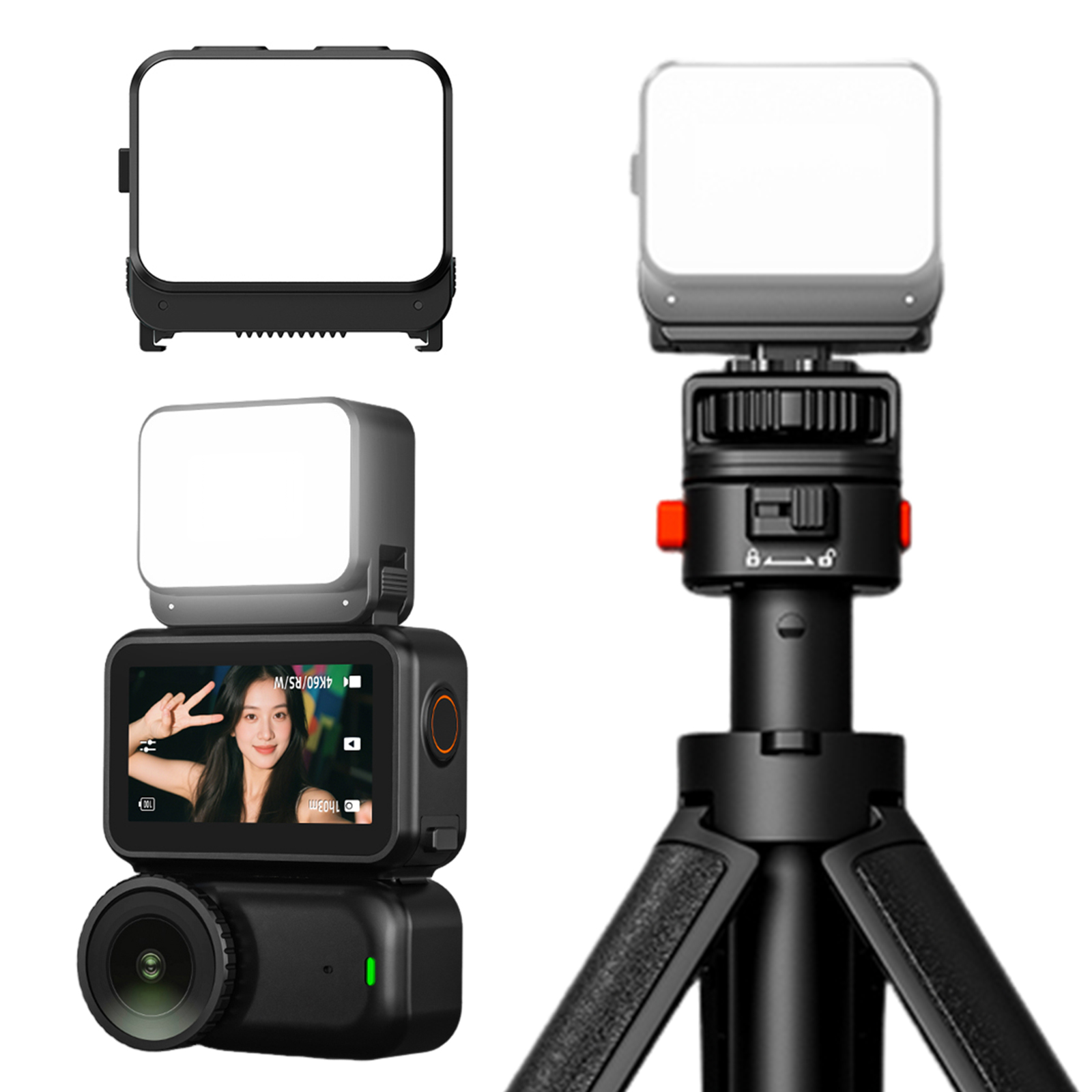 Photography Video Lighting Kit - Mini Photography Vlogging Light 3 Color