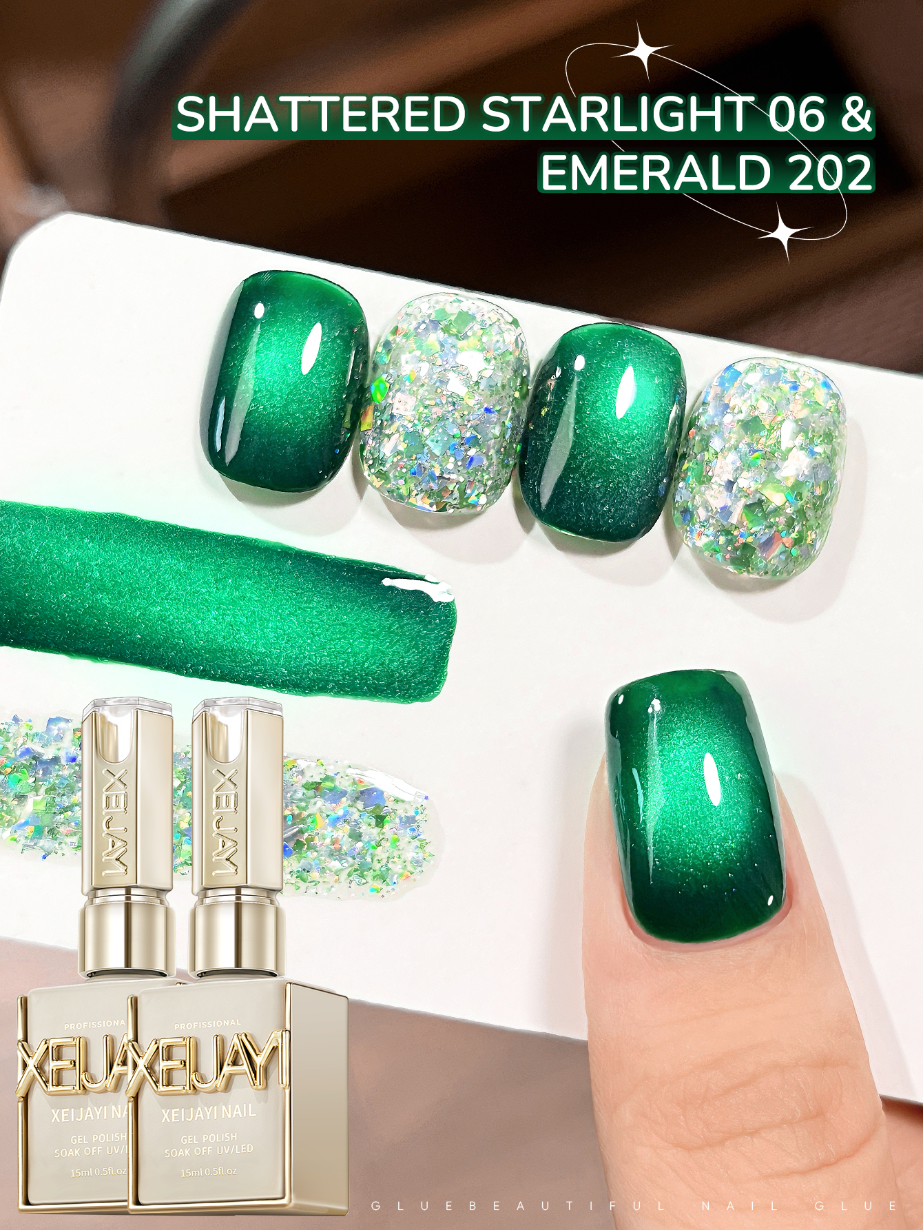 Photography Lighting Gel - XEJAYI 2Pcs 15ml Green Cat Eye