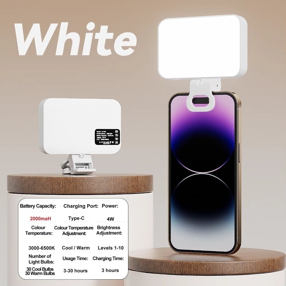 Photography Lighting Effects - 800/1000mAh LED Selfie Light USB Rechargeable