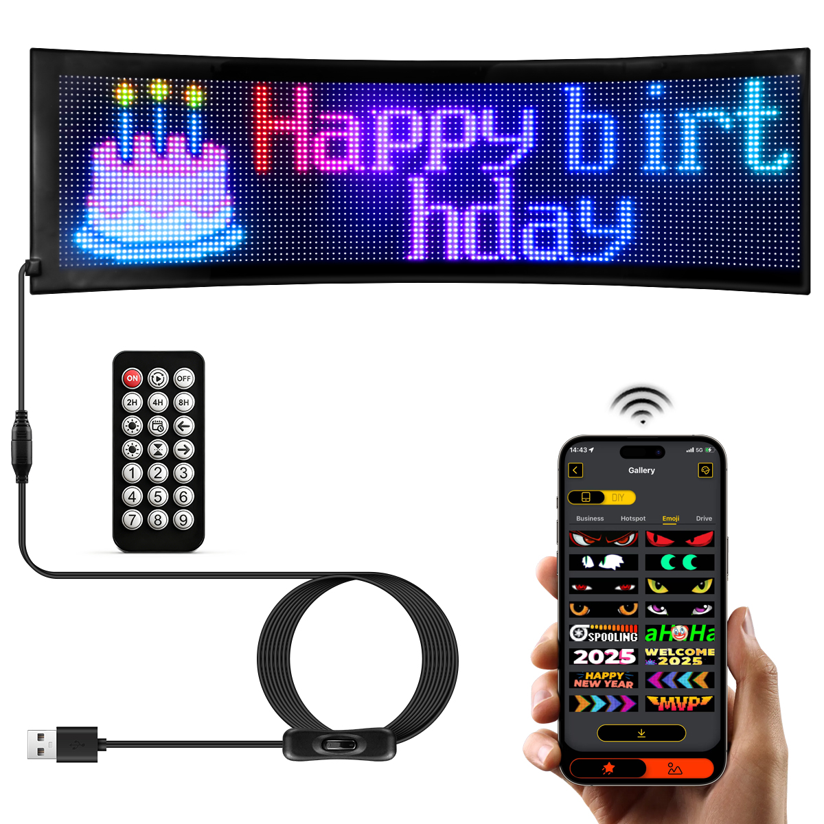 Video Light Panel Led - LED Car Sign Flexible LED Matrix
