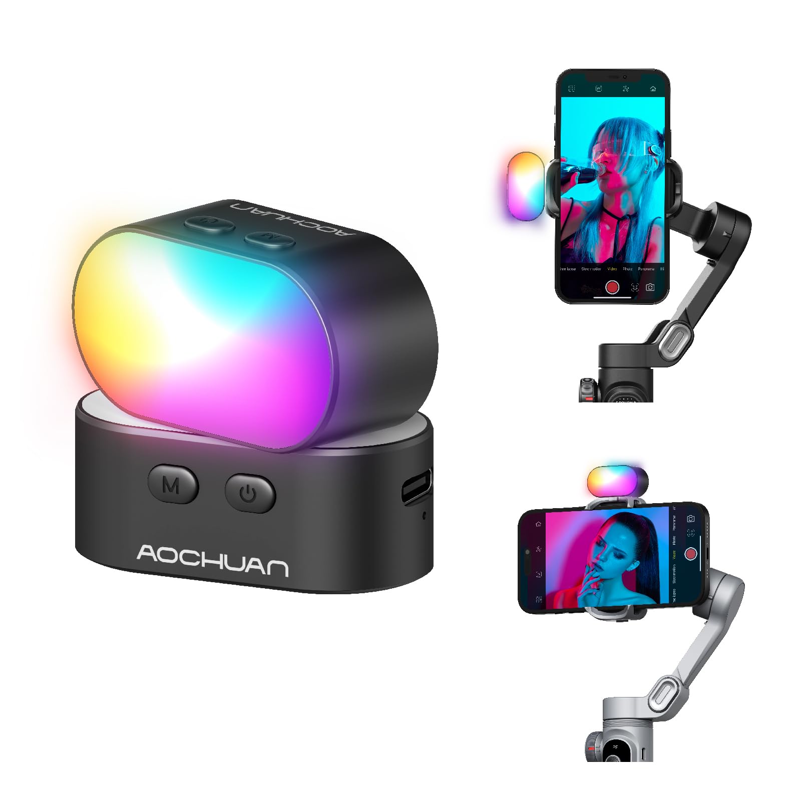 Photography Lighting Rgb - AOCHUAN RGB Magnetic Fill Light for