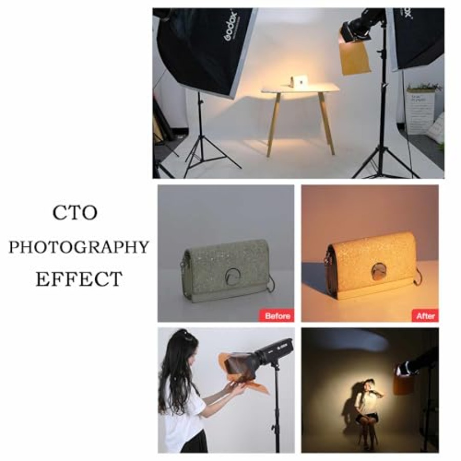 5 Packs 1/4 CTO Light Gels She - Photography Lighting Gel incelemesi ve fiyatı
