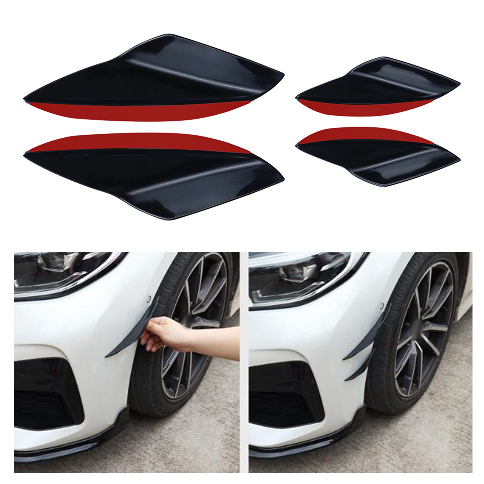 4Pcs Car Spoiler Canards Set S - Diffusion Material Roll incelemesi ve fiyatı