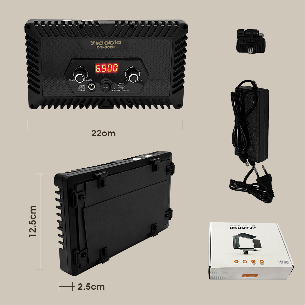 Portable Video Light DS60BI Ph - Video Light Panel Led incelemesi ve fiyatı