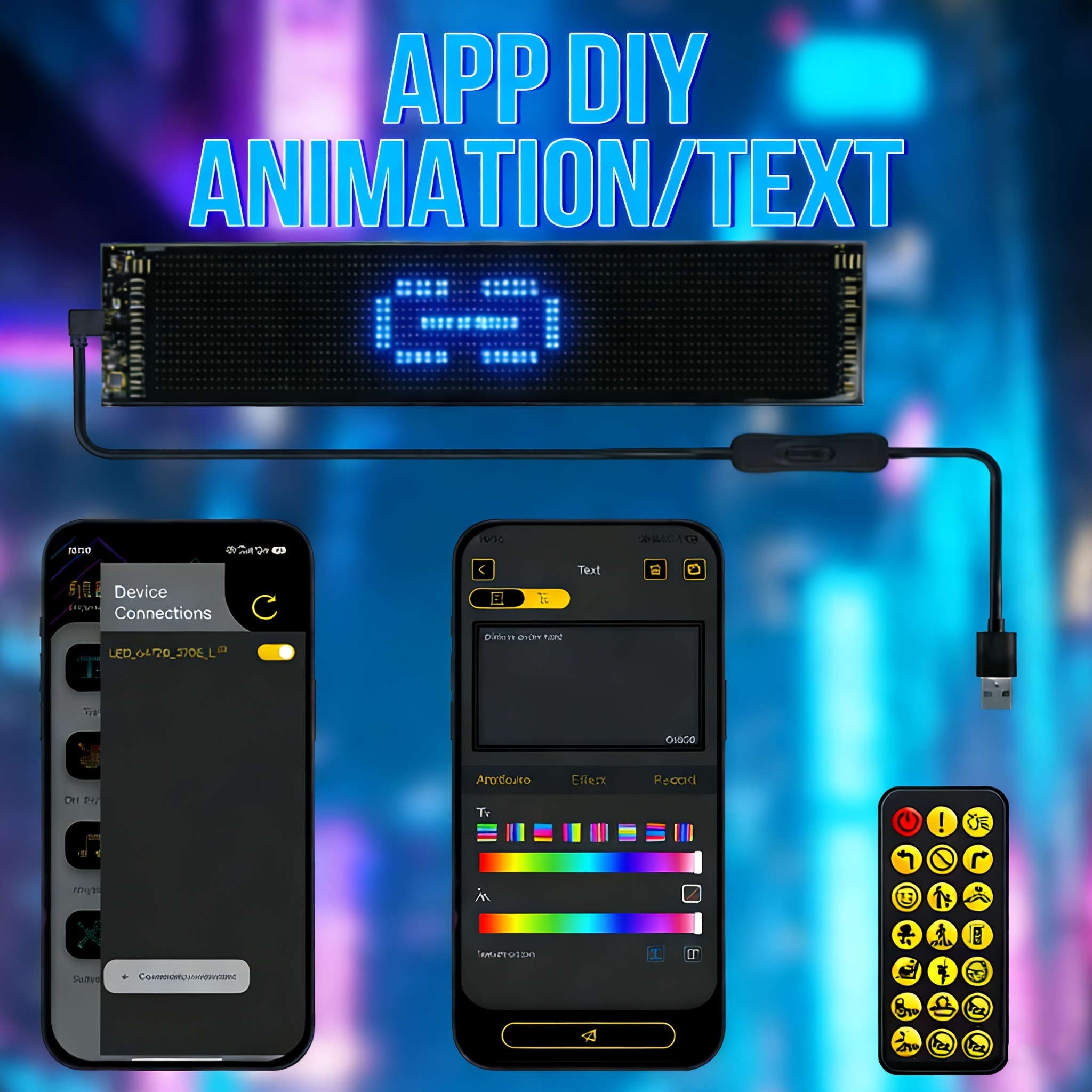 Smart Car LED Display Programm - Video Light Panel Led incelemesi ve fiyatı