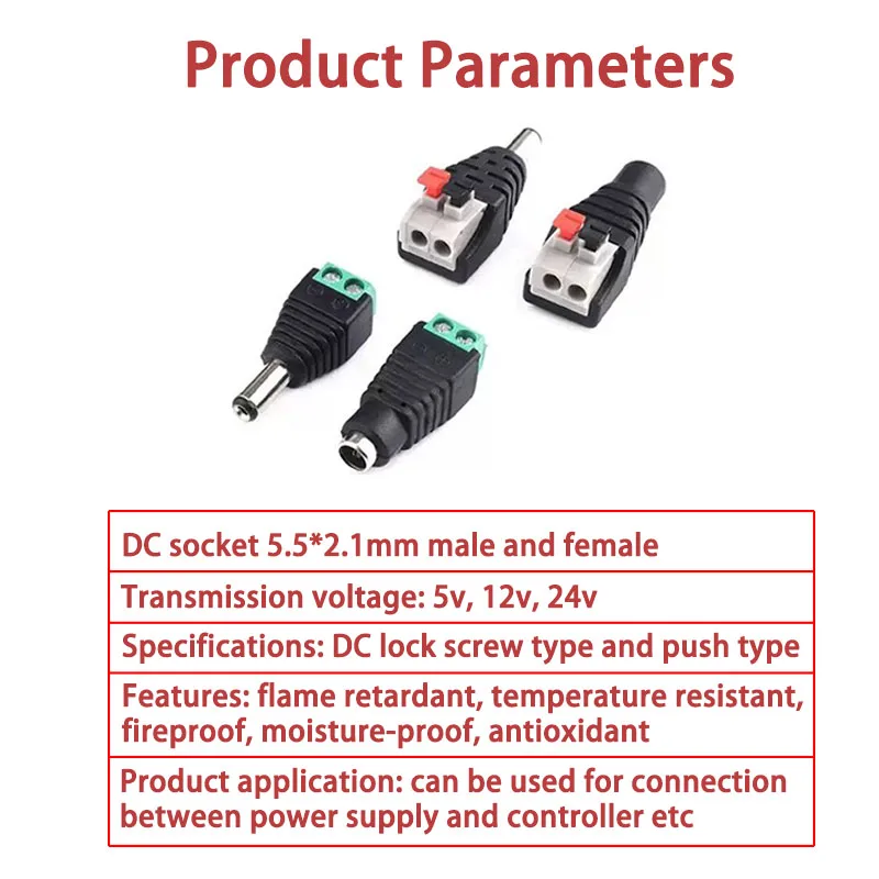 Female and Male DC Connectors  - Photography Led Lighting Kit incelemesi ve fiyatı