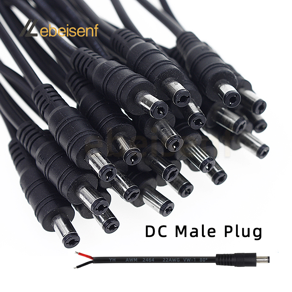 5/10 Pcs 5.5x2.1 Plug DC Male  - Photography Led Lighting Kit incelemesi ve fiyatı