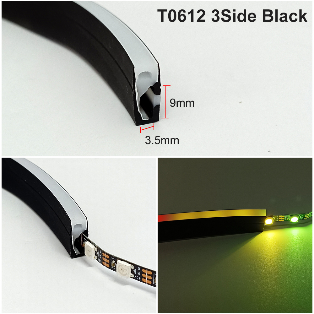 Black Silicone Tube LED Neon L - Diffusion Material Roll incelemesi ve fiyatı