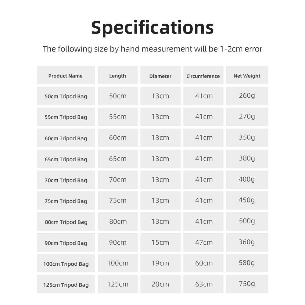 55/60/65/70/75/80/100/125cm Pa - Photography Lighting Gear incelemesi ve fiyatı