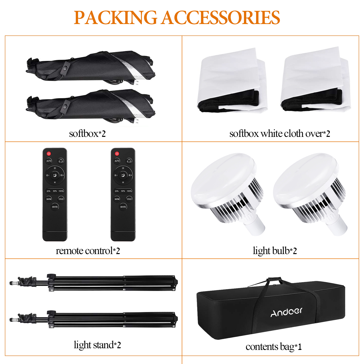 Andoer Softbox Lighting Set St - Photography Video Lighting Kit incelemesi ve fiyatı