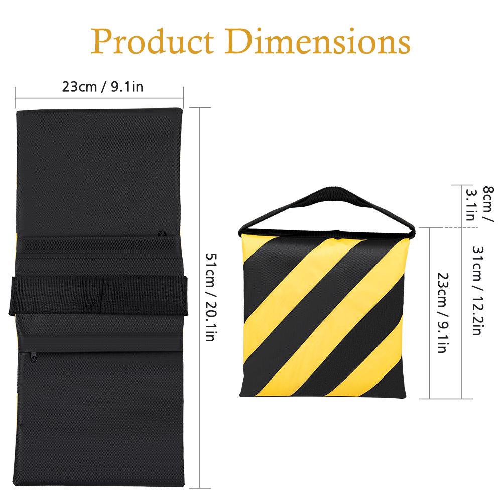SH Black And Yellow Stripes Ph - Light Stand Sandbag incelemesi ve fiyatı