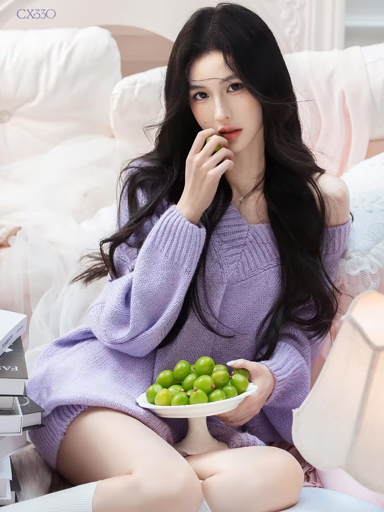 Autumn Winter Purple Sweater O - Photography Lighting System incelemesi ve fiyatı