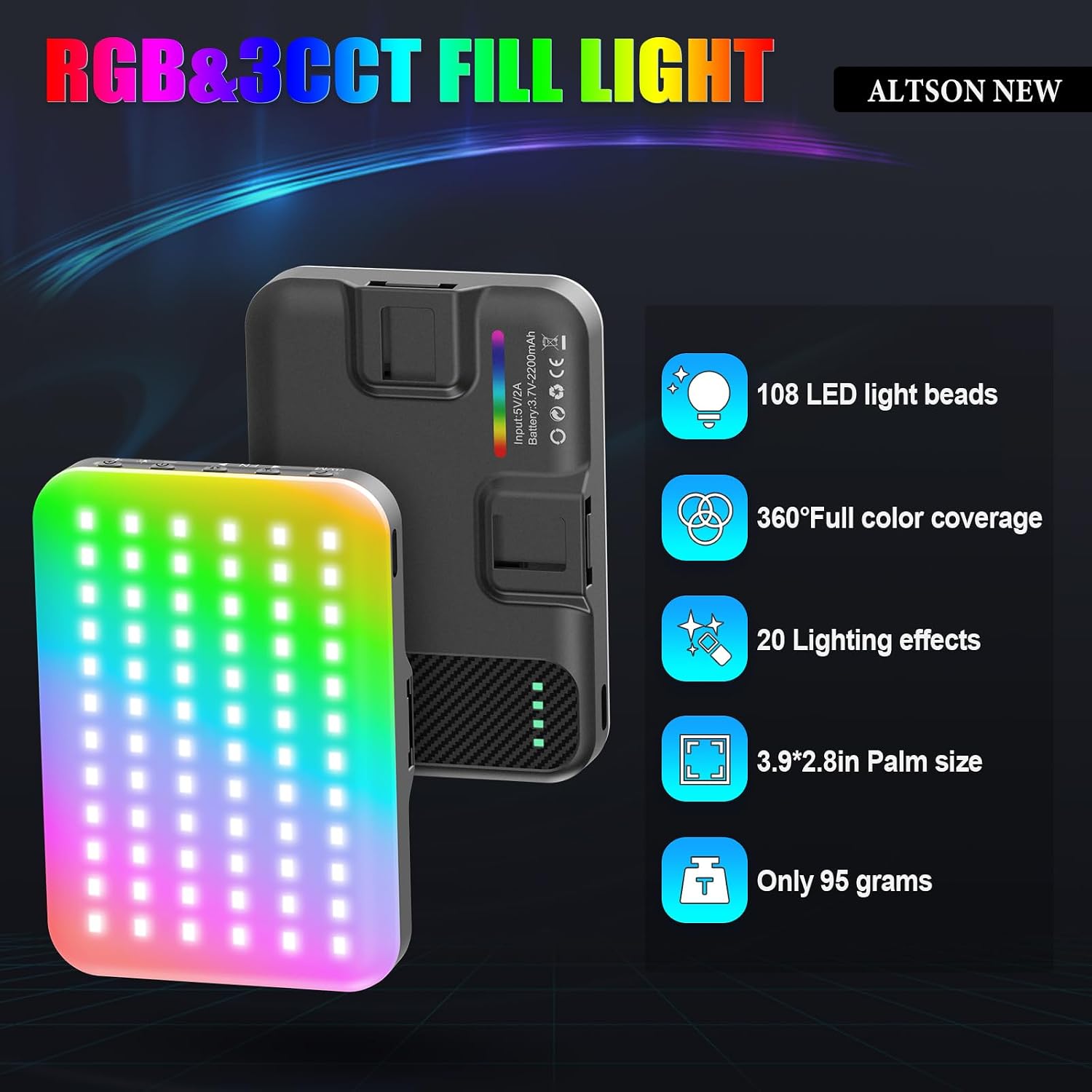 108 LED RGB Video Light, 2500K - Photography Lighting Rgb incelemesi ve fiyatı