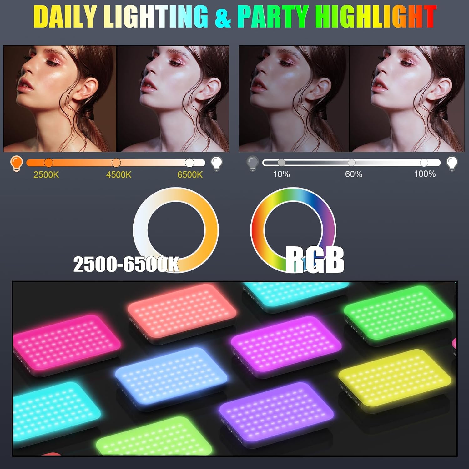 108 LED RGB Video Light, 2500K - Photography Lighting Rgb incelemesi ve fiyatı