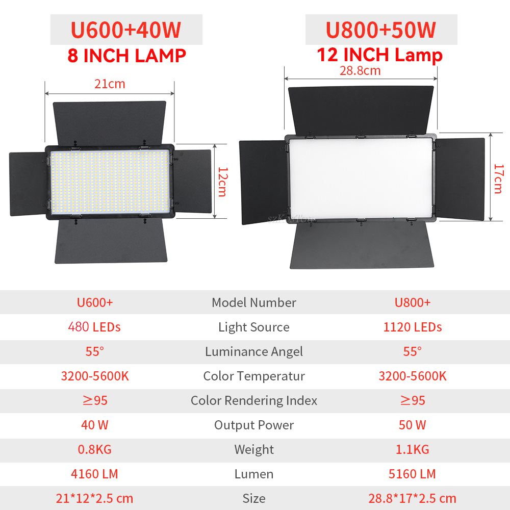 U800 U600 LED Photo Studio Vid - Photography Lighting Rgb incelemesi ve fiyatı